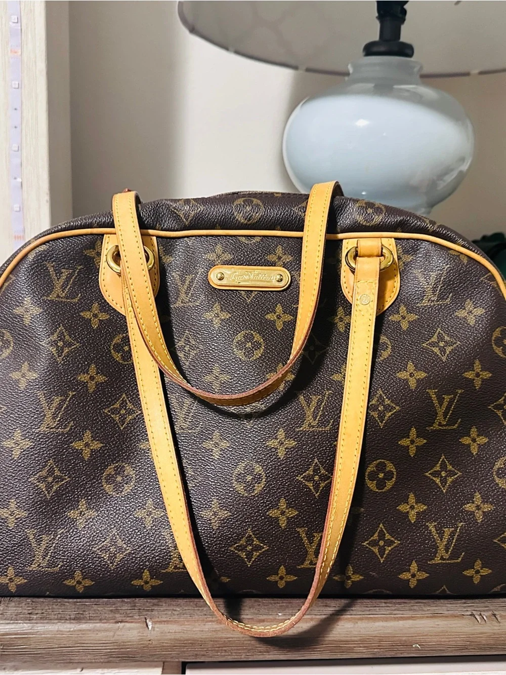 Louis Vuitton Monogram Montorgueil GM Vachetta Handles